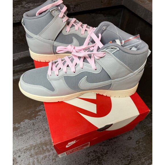 Nike Dunk High Premium Light Smoke Grey Pink Size 10.5- DQ8800-001 - Picture 6 of 9
